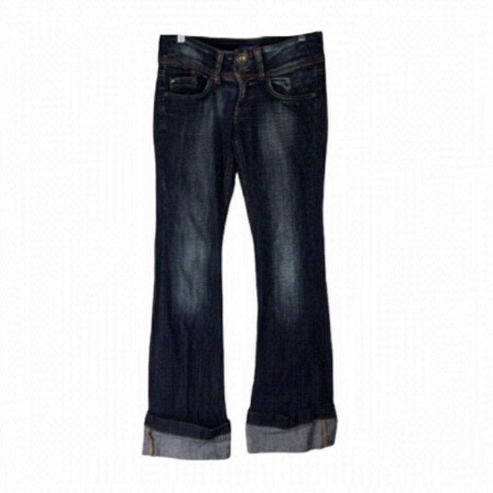 Reishka Vintage Y2K Low Rise Bootcut Boyfriend Fit Denim Blue Jeans size 8